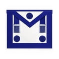 thumbnail image 1 of Master Mason Blue Lodge Massachusetts Regulation Apron - Royal Blue with Silver Accents(Lambskin), 1 of 2