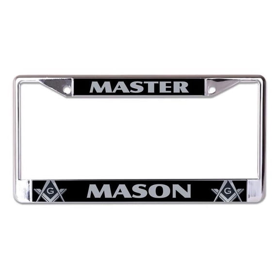 Master Mason Chrome License Plate Frame