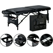 Master Massage 30" Galaxy Professional Portable Massage Table Package with Accessories in Black - Memory Foam Cushioning - Tattoo Table- Spa Salon Beauty Facial Bed