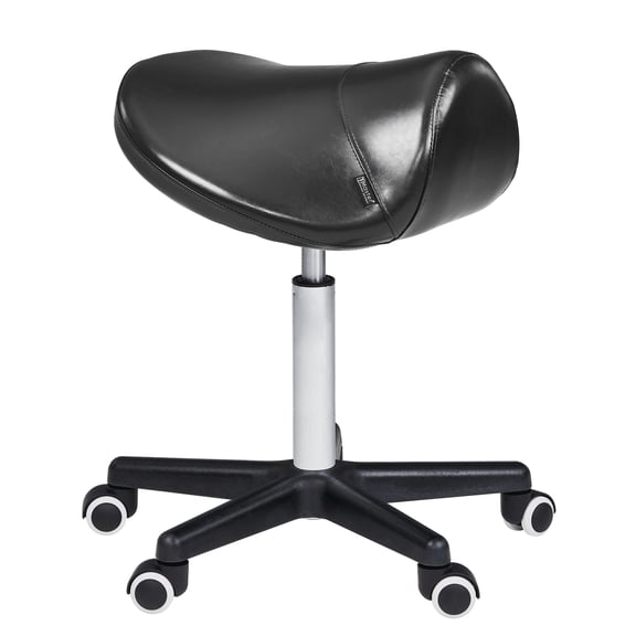 Master Massage Ergonomic Saddle Chair-Saddle Stool- Hydraulic Swivel Rolling Chair-Salon Clinical Tattoo Dentist Clinic Stool, Spas, Salons Stools, Workshop Office UseBlack
