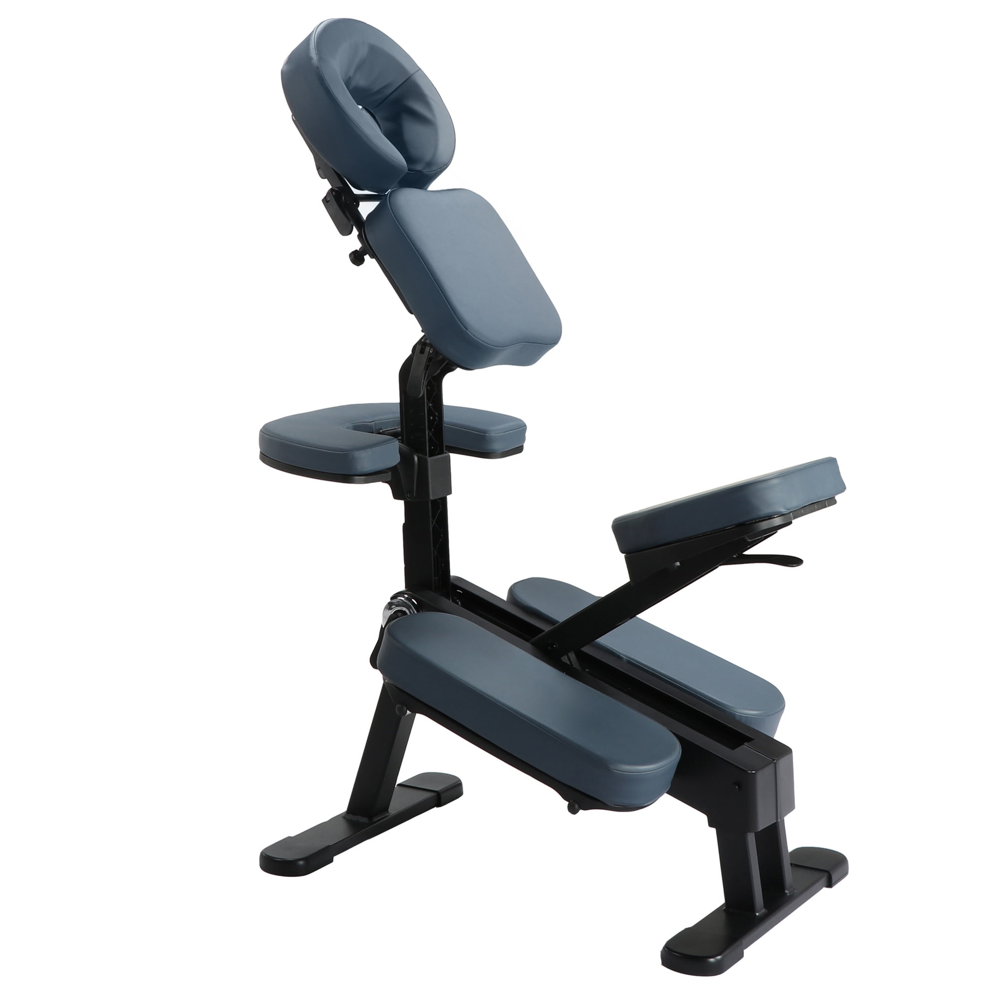 Royal Blue Ergonomic Portable Massage Chair with Adjustable Telescoping Legs