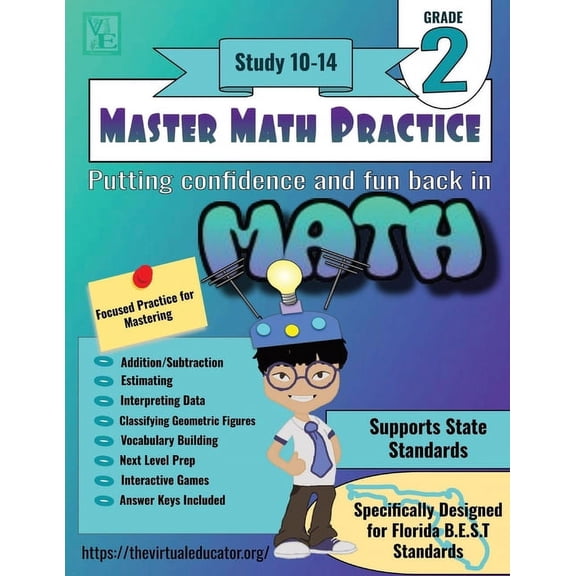 Master Math Practice-2nd Grade: Study 10-14, (Paperback)