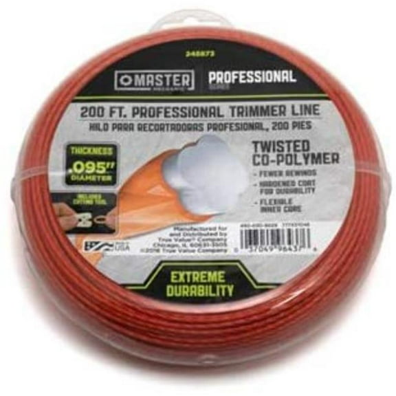 Master Mechanic 100648 200 ft. x 0.95 Dia. Heavy Duty Trim Line, Orange