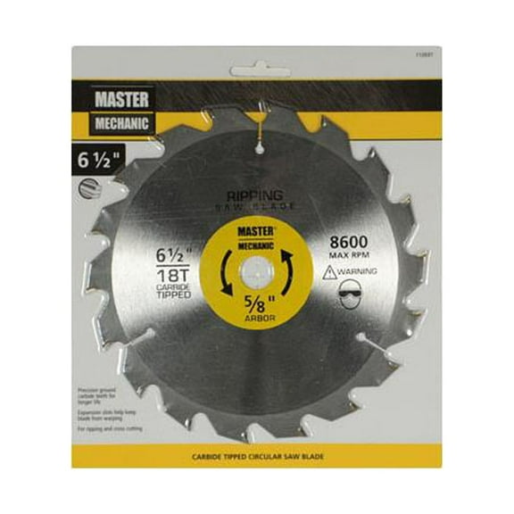 Master Mechanic 112037 Combo/Rip Circular Saw Blade, 18-Tooth x 6-1/2-In. - Quantity 10