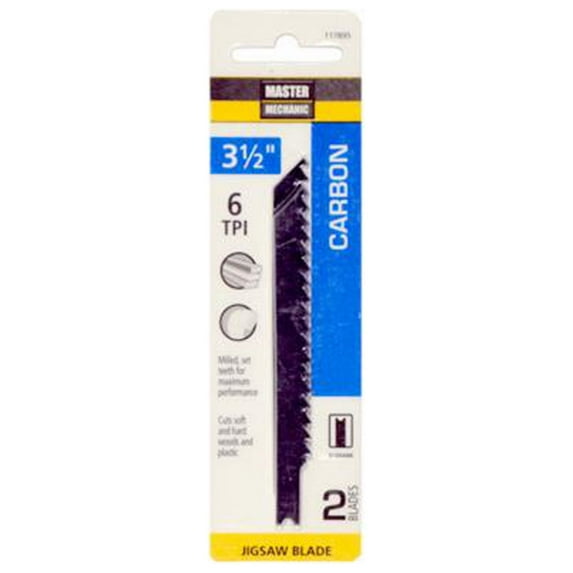 Master Mechanic 117895 Carbon Jigsaw Blade, 3.5-in., 6-TPI, 2-Pk. - Quantity 5