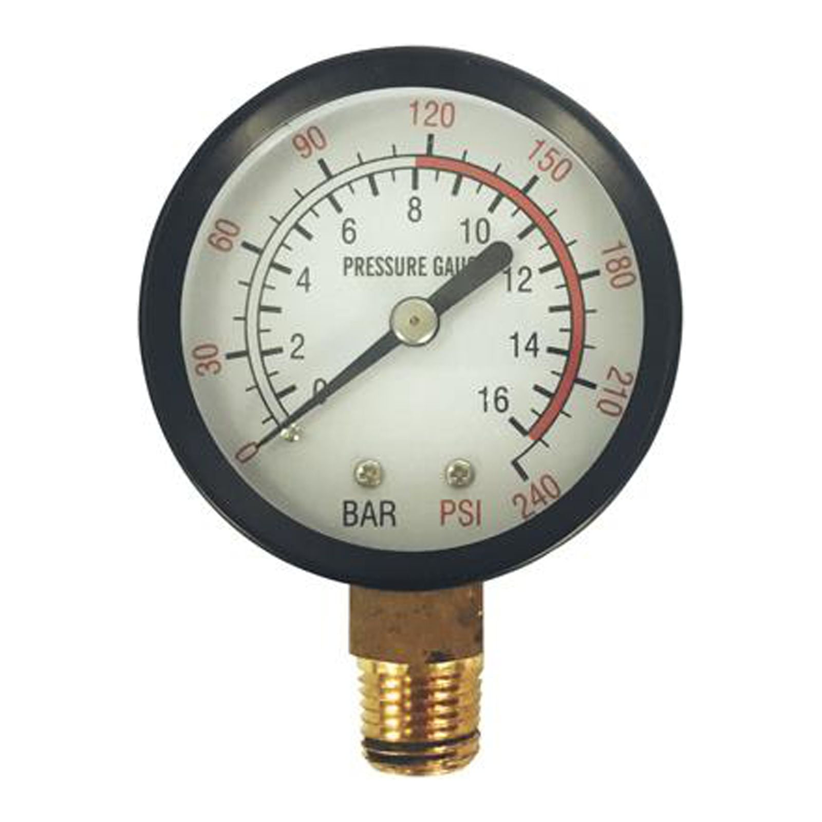 Master Mechanic 1204S320 Compressor Pressure Gauge, 0250 PSI, 1/8In
