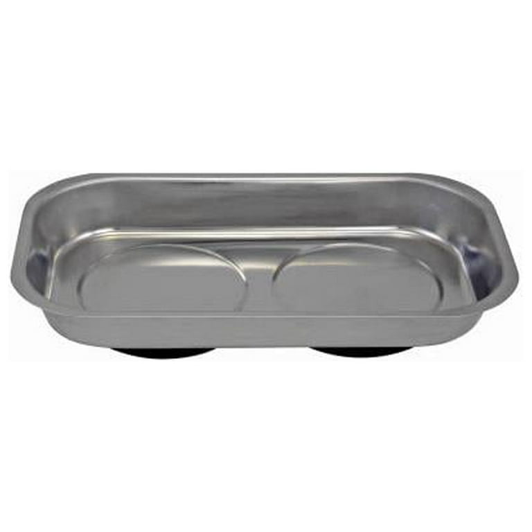 9-1/2 in.  x 5-1/2 in.  Magnetic Stainless Steel Parts Tray