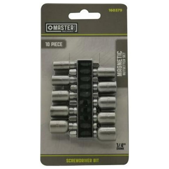 Master Mechanic 160379 Magnetic Nutsetter Set, 10-Pc. - Quantity 5