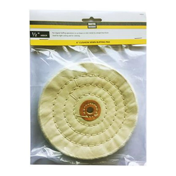 Master Mechanic 160525 Cushion Sewn Buffing Pad, 6 In. - Quantity 6