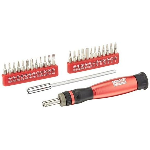 Master Mechanic 167512 26-Pc. Precision Ratcheting Screwdriver Set - Quantity 1