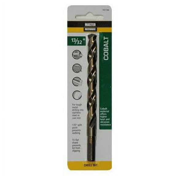 Master Mechanic 197746 13/32 x 5-1/4-In. Cobalt High-Speed Drill Bit - Quantity 1