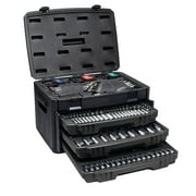 Master Mechanic 205 Piece Mechanics SAE Metric Socket & Tool Set with Case