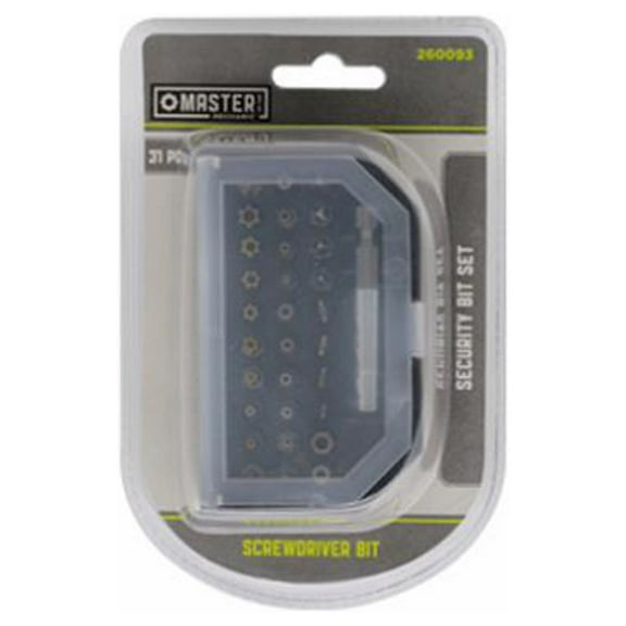 Master Mechanic 260093 Security Bit Set, Interchangeable Driving Bits, 31-Pc - Quantity 10
