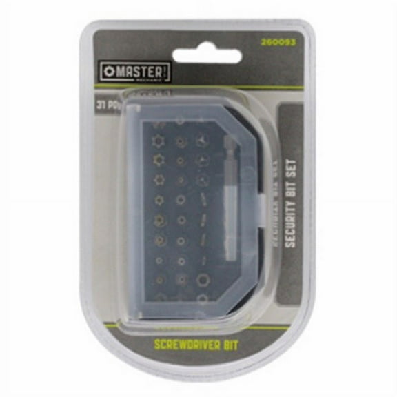 Master Mechanic 260093 Security Bit Set, Interchangeable Driving Bits, 31-Pc - Quantity 1