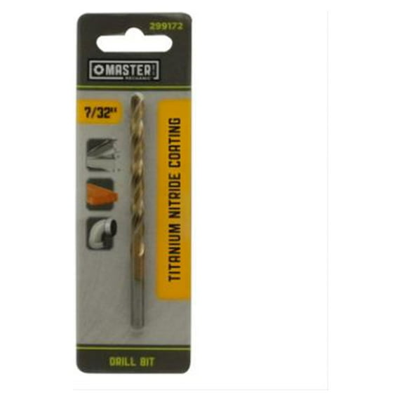 Master Mechanic 299172 7/32 x 3-3/4-In. High-Speed Steel Drill Bit, Titanium Nitride Coated - Quantity 10