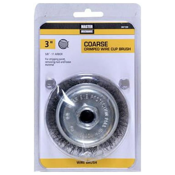 Master Mechanic 307199 3-Inch Crimped Wire Cup Brush - Quantity 6