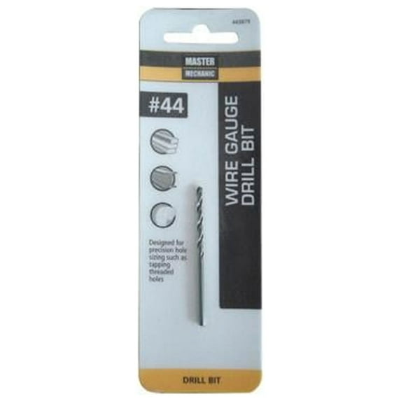 Master Mechanic 443879 #44 2-1/8 In. Wire Gauge Drill Bit, Black Oxide - Quantity 5