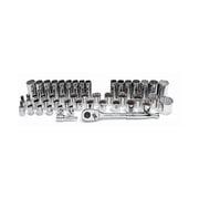 Master Mechanic 48-Pc SAE/Metric Socket Tool Set, 1/2 In Drive Ratchet Kit
