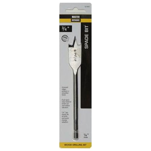 Master Mechanic 521453 Wood Boring Spade Drill Bit, 3/4-In. - Quantity 6