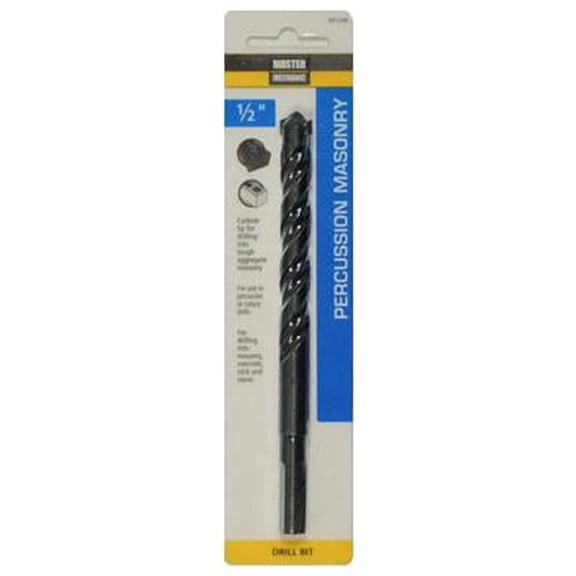 Master Mechanic 691246 Percussion Masonry Drill Bit, 1/2 x 6-In. - Quantity 5