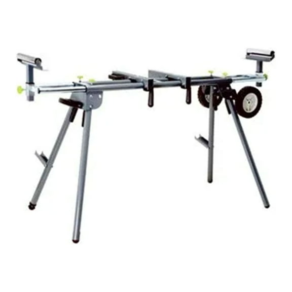 Master Mechanic Lightweight Adjustable Miter Saw Stand w/Wheels, Black