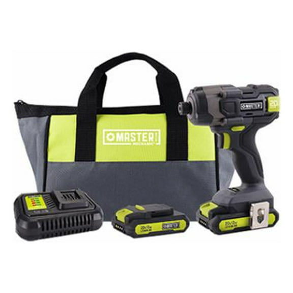 Master Mechanic ML-IS41GD-200 20-Volt Compact Cordless Impact Drill Kit, (2) Batteries - Quantity 4