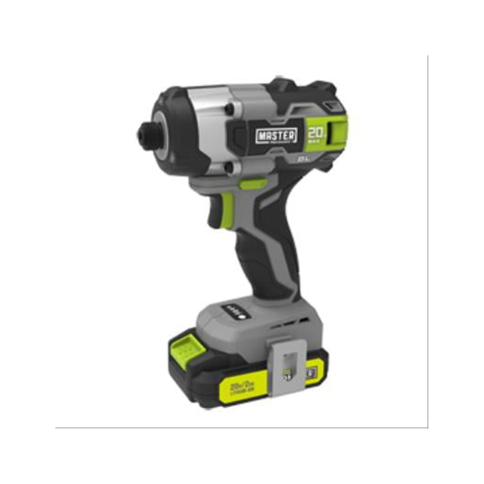 Master Mechanic 20V Compact Cordless Impact Driver Kit with Brushless Motor