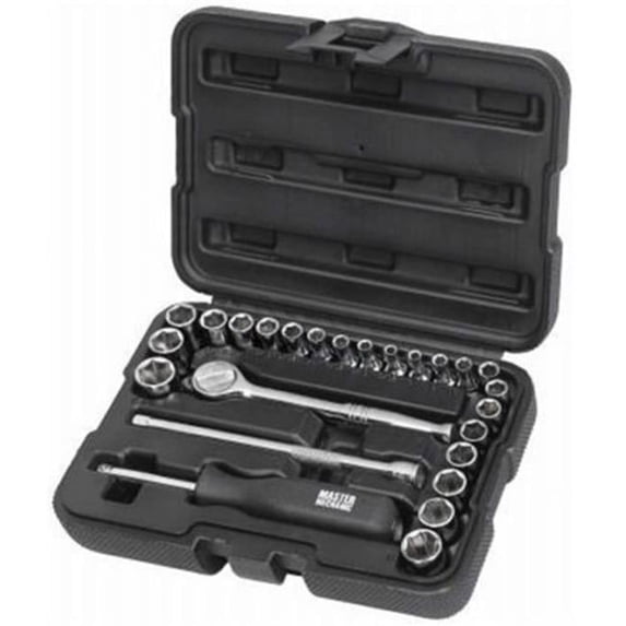 Master Mechanic Standard & Metric Drive Socket Set - 25 Piece