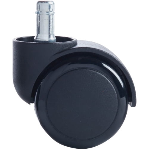 Master Mfg. Co Futura Chair Mat Casters 7/16" Dia. x 7/8" Long Stem, 120 lbs./Caster, Matte Black Finish, 5/Set