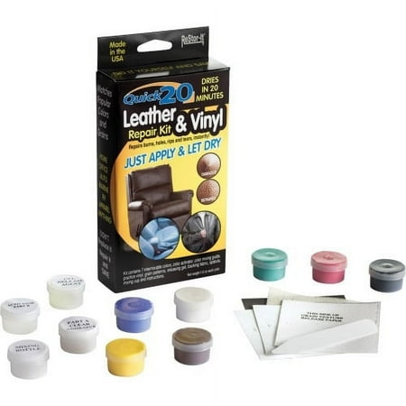Master Mfg. Co ReStor-It Quick20™ Leather/Vinyl Repair Kit 7 Intermixable Colors, Mixing Cup, Applicator, Color Mixing Guide