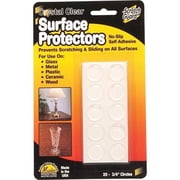 Master Mfg. Co Scratch Guard Surface Protectors, Self-adhesive 3/4 Dia., 1/16 Thick, Clear, 20/pk