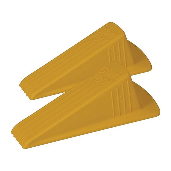 Door Stop Wedge XL, Safety Yellow, 2"H x 3-1/2"W, PK.2 GD005