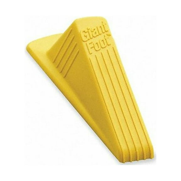 Master Mfg Door Stop Wedge XL, Safety Yellow, 2"H x 3-1/2"W, PK.2 GD005