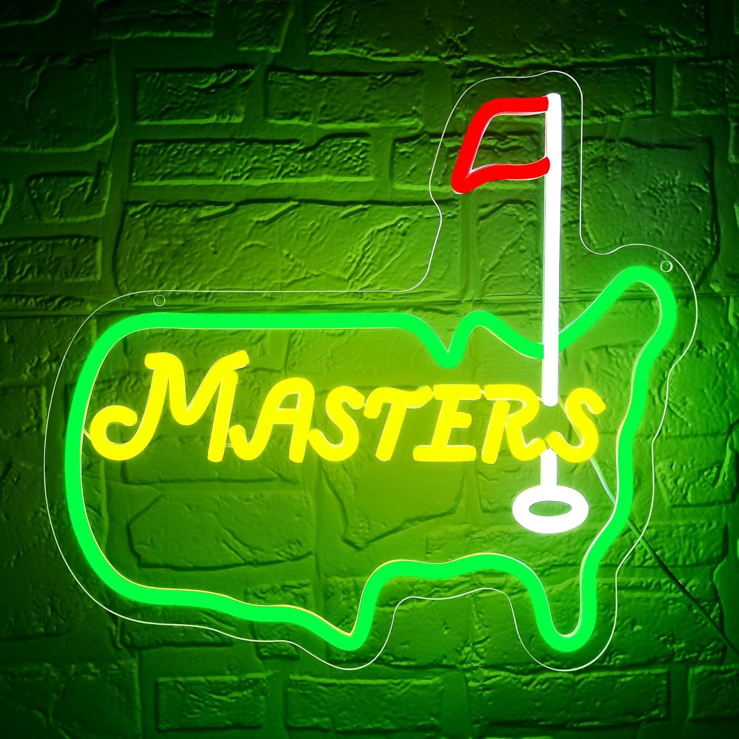 Master Neon Sign for Wall Decor Golf Neon Light for Man Cave Dimmable LED Light Up Sign for Golf Course Gym Club Bedroom Office Park Party Club Decor Birthday Gifts Art Size13.3 * 14.1In(WZCP067)