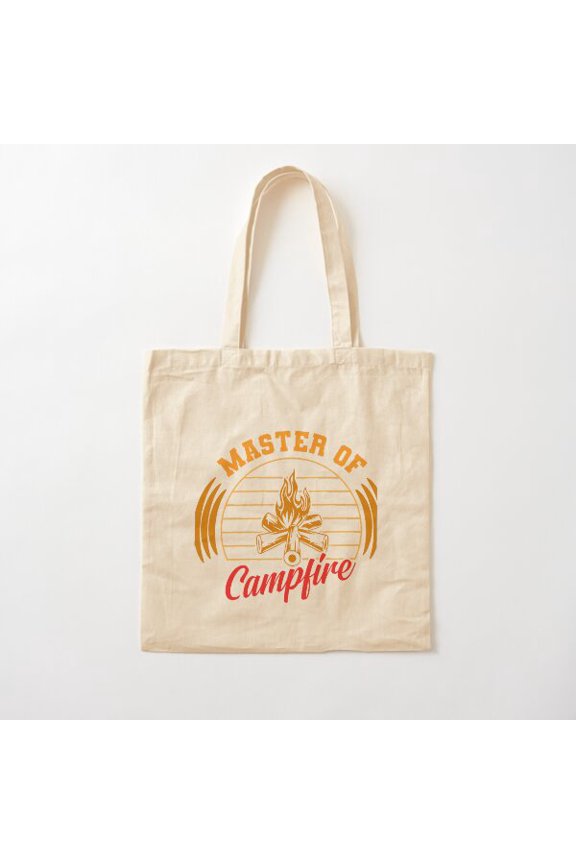Master Of Campfire Canvas Tote Bags, Reusable Shopping Bag