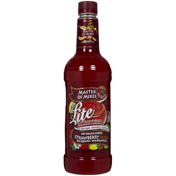 Master Of Mixes - No Sugar Strawberry Daiquiri/Margarita Mix - 33.8 OZ, Case of 12