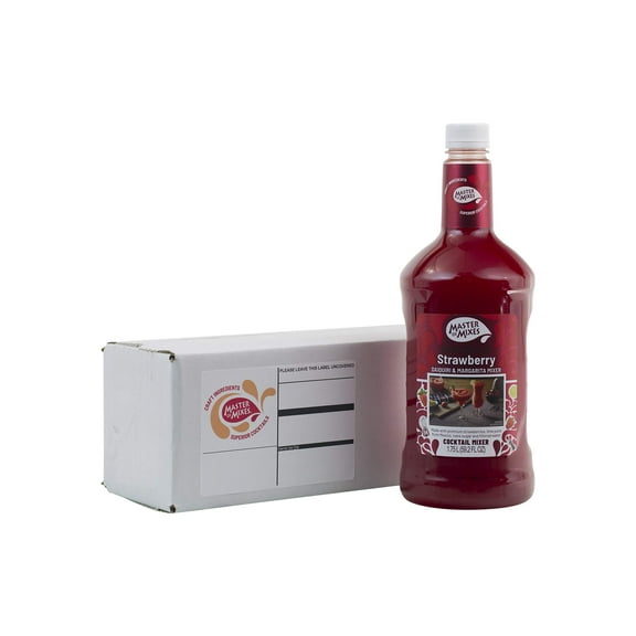 Master Of Mixes Strawberry Daiquiri/Margarita Drink Mix, Ready To Use, 1.75 Liter Bottle (59.2 Fl Oz), Individually Boxed