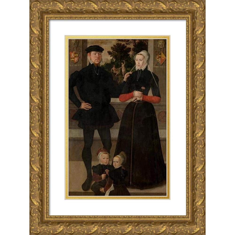 Master Of The Antwerp Family Portrait 13x18 Black Modern Framed