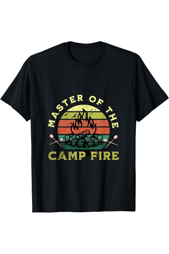 Master Of The Campfire Funny Camping Dad Outdoor Camper Men T-Shirt