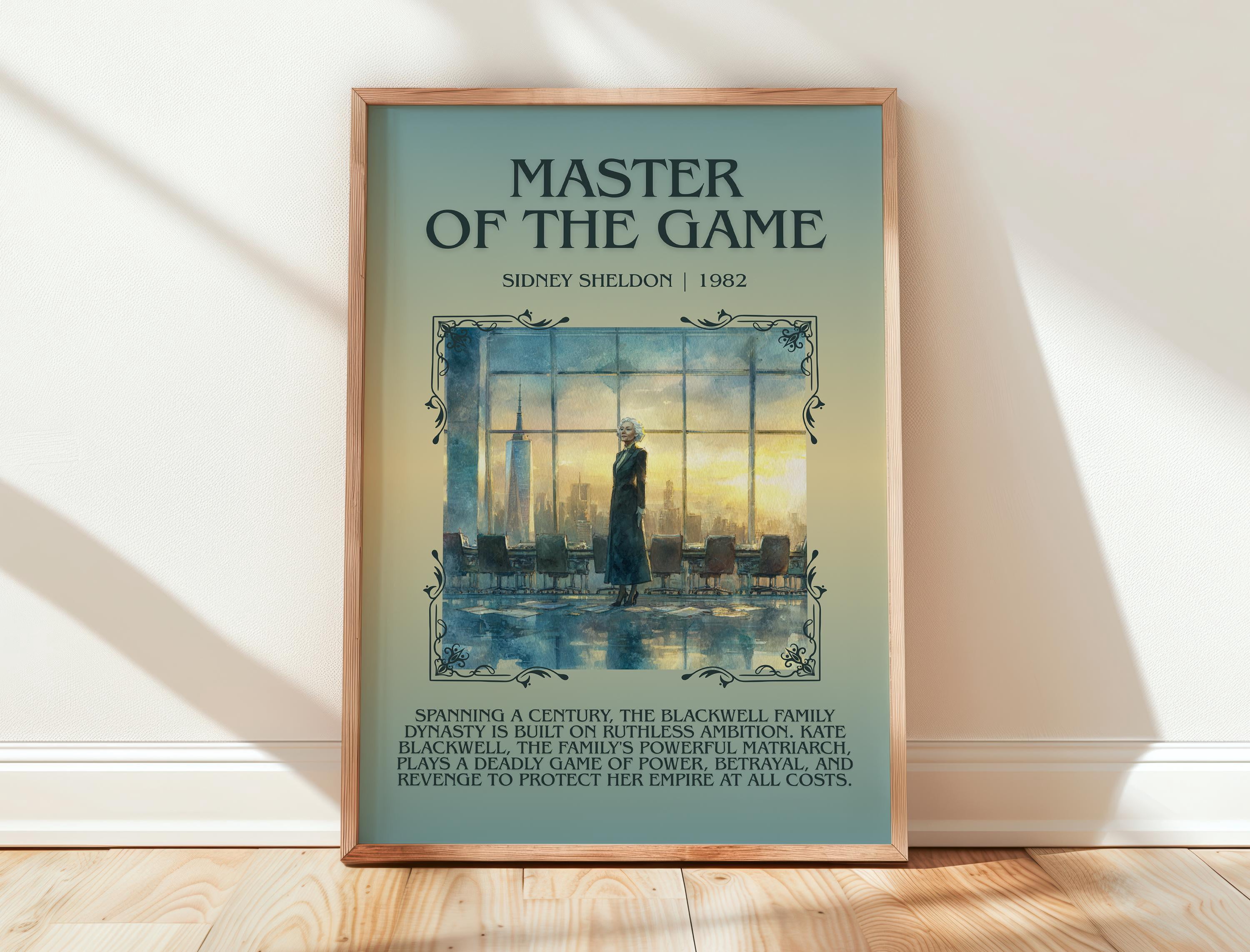 Sheldon Bakery Master Of The Game By Sidney Sheldon Book Thriller Literary Poster ...