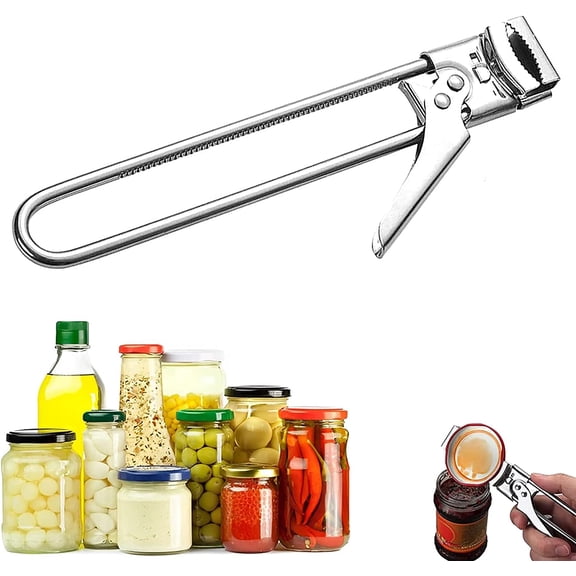 Master Opener Adjustable Jar & Bottle Opener Multifunctional Stainless Steel Cap Opener, Suitable for Seniors, Children, Weak Hands