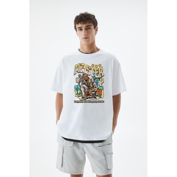 Master P No Excuses Graphic No Limit Records Rap Tee T-Shirt, for men & women, up to size 5XL