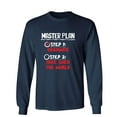 thumbnail image 1 of Master PLan Step 1 Graduate Step 2 Take Over The World Humor Novelty Men's Long Sleeve Shirts, 1 of 3
