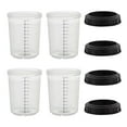 thumbnail image 1 of Master Paint System MPS, 4 Pack Set of Mini 6 Ounce (180ml) Hard Cups and Retainer Rings, For Disposable Spray Gun Cups, 1 of 5