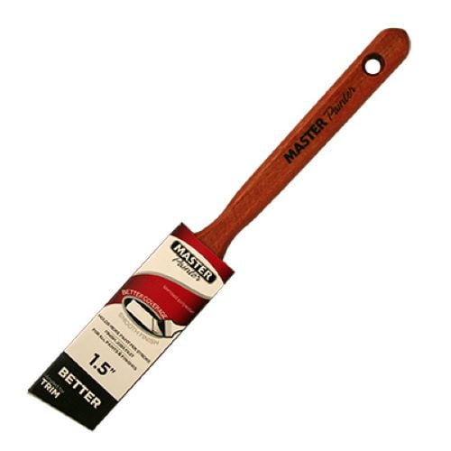 Master Painter 40515TVA 1.5" Inch Better Angle Sash Paint Brush With Wood Handle - Quantity of 6