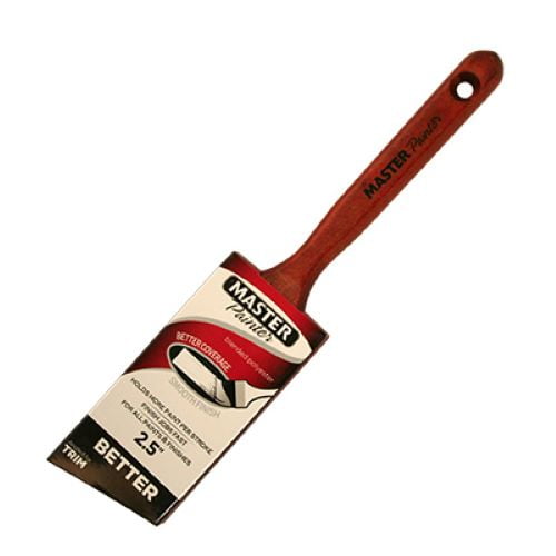Master Painter 40525TVA 2.5" Inch Better Angle Sash Paint Brush With Wood Handle - Quantity of 4
