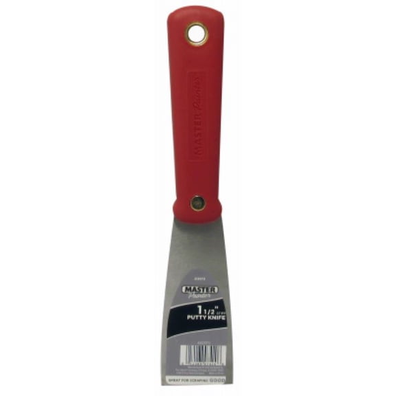 Master Painter 4823TV 1.5" Inch Stiff Putty Knife With High Carbon Steel Blade - Quantity of 12