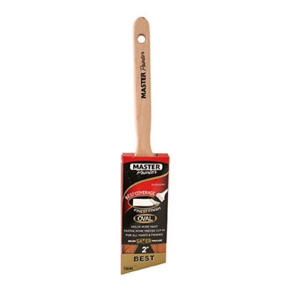 Master Painter 50220TVA 2" Inch Semi Oval Angle Sash Paint Brush - Quantity of 4