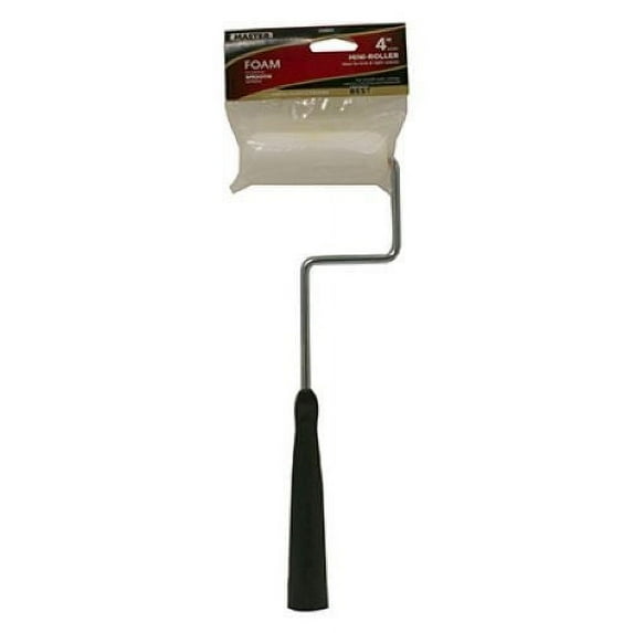 Master Painter 60180TV 4" Inch High Density Foam Mini Paint Roller Cover With 12" Zinc Plated Frame - Quantity of 24