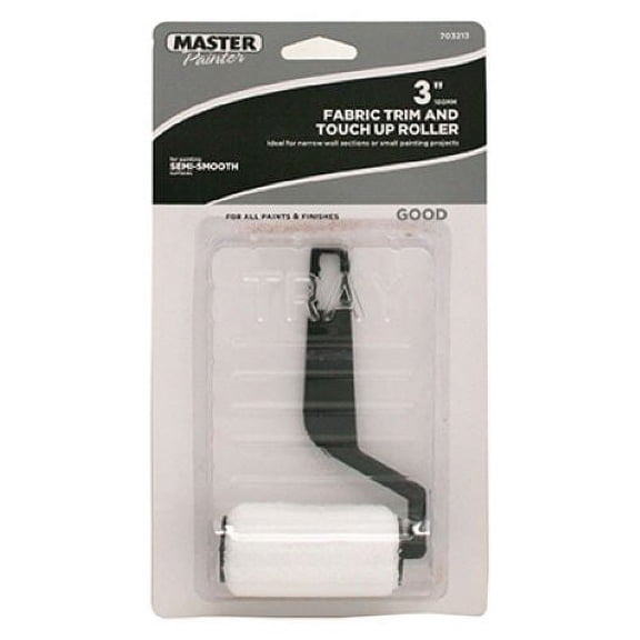 Master Painter 60190TV 3" Inch Short Trim Paint Roller With Cover & Tray - Quantity of 24